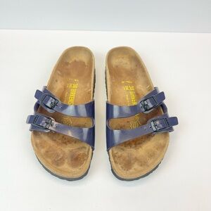 Birkenstock Ibiza Birko-Flor Purple 2 Buckle Sandals  US 7 - 7.5 EU 38